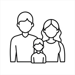 family icon vector illustration line art