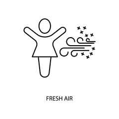 fresh air concept line icon. Simple element illustration. fresh air concept outline symbol design.