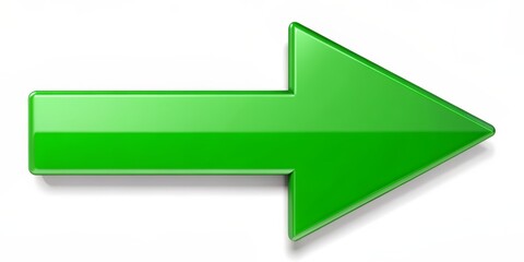 Glossy Green Left Arrow 3D Render, arrow , direction , pointer ,  navigation