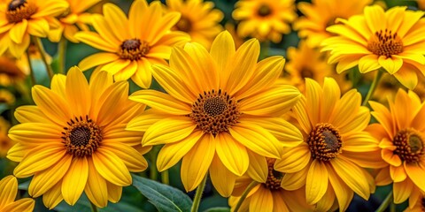 Fototapeta premium Sunlit Yellow Flower Petals Close Up, macro , flower petals , yellow , close up