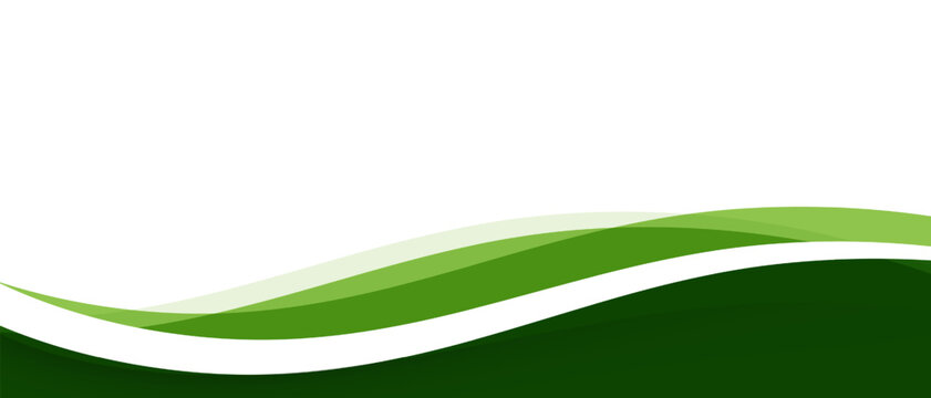 Abstract green wave background with copy space for text and design