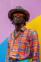 Obraz premium A Colorful Portrait of Sustainable Fashion