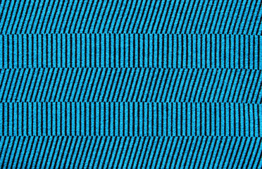 Teal color chevron ornamental cotton jersey fabric texture as background	
