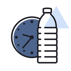 Time to drink water vector icon
