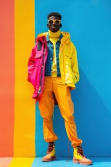 Fototapeta premium A Bold Statement: Fashion Show in a Colorful World