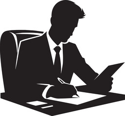 Businessman silhouette vector illustration isolated on a white background