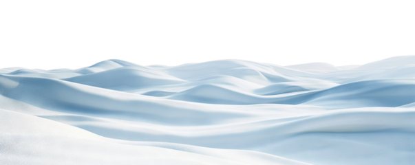 White snow landscape, cut out