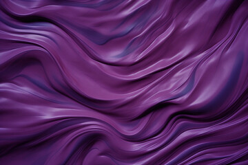 Obraz premium Volumetric abstract lilac acrylic paint or oil, 3d waves on the picture. Stylish design template for backgrounds, backdrops and wallpapers with space for text