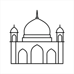 mosque vector line art