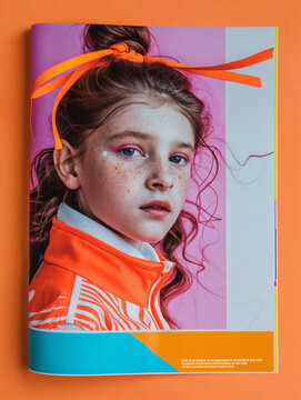 Stylish kid fashion magazine showcasing vibrant and modern style