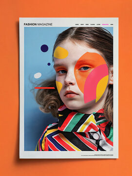 Vibrant cover of a kid's fashion magazine with colorful design