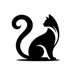 cat silhouette vector illustration isolated