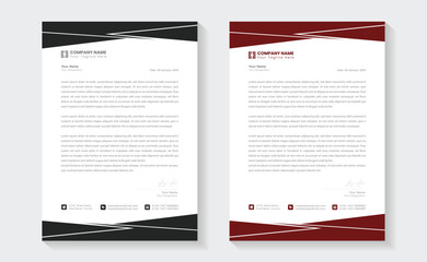 Modern Creative & Clean business style letterhead bundle of your corporate project design. Set to print. modern business letterhead in abstract design. Elegant template design in minimalist