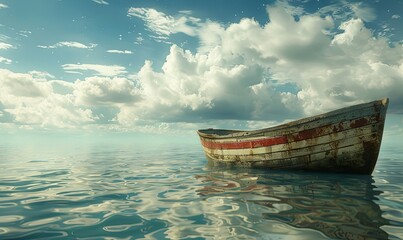 Obraz premium Design a flag with a coastal theme, realistic photo