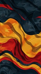 Obraz premium Design a flag with elements from Germany's rivers, realistic photo