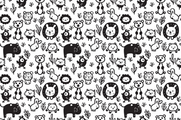 seamless pattern with skulls