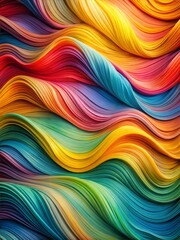 Obraz premium Colorful Wavy Lines Abstract Background Image. Generative AI