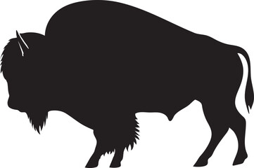 Vector silhouette Bison, 