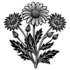illustration of a flower,flower, floral, vector, 