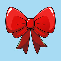 realistic red bow illustration