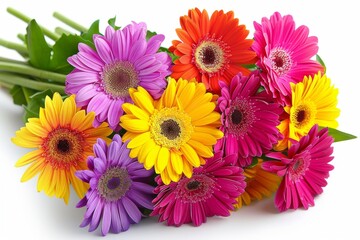 A vibrant bouquet of mixed flowers capturing the cheerful and lively essence of a colorful floral display