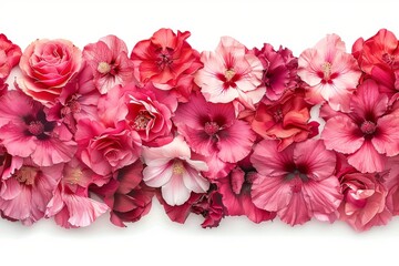 Obraz premium Lush arrangement of pink roses and carnations