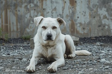 Obraz premium July 16, 2017: Kota Kinabalu, Malaysia Stray puppy with soft background. After dog bite, rabies virus may spread.