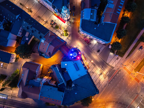 Spremberger Turm in Cottbus bei Nacht