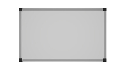 White empty office board for markers isolated on transparent and white background. Office concept. 3D render