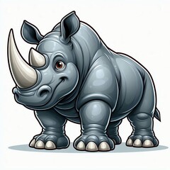 Fototapeta premium cartoon rhino