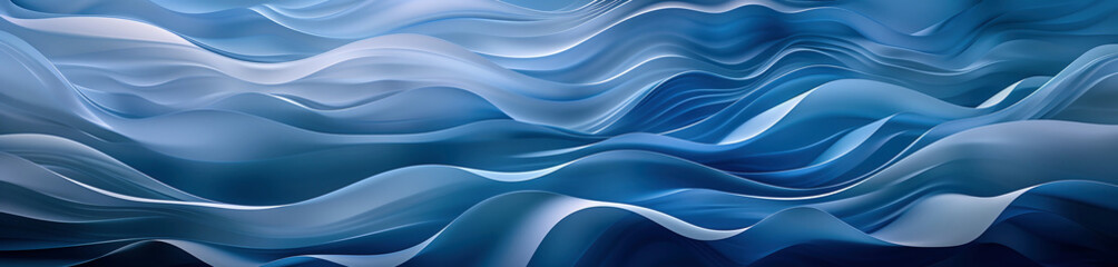 Fototapeta premium Abstract Blue Flowing Wave Texture