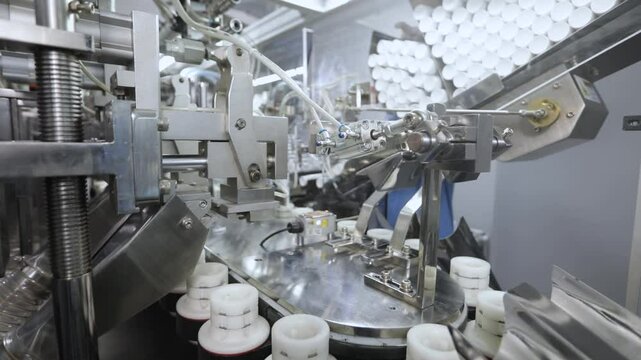 cream filling in tubes of cream, ointment, gel, toothpaste liquid inside plastic tubes. toothpaste filling process in tube by automatic machine. pharmaceutical machine toothpaste packing process. 