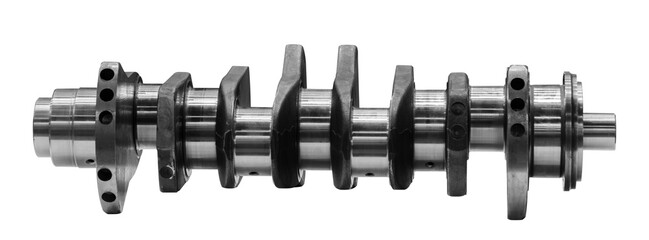 car crankshaft isolated on white transparent background