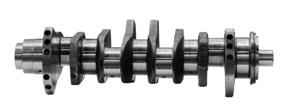 car crankshaft isolated on white transparent background