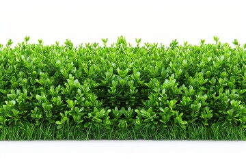 Obraz premium Hedge of green plants in a garden dense green foliage natural garden boundary vibrant greenery lush garden setting garden privacy screen