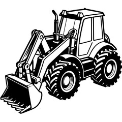 trencher jcb white background