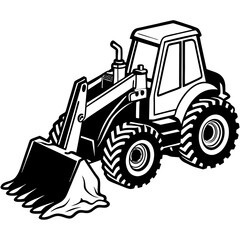 trencher jcb white background