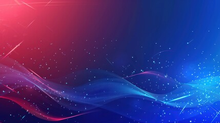 Obraz premium Abstract Blue and Red Background with Wavy Lines