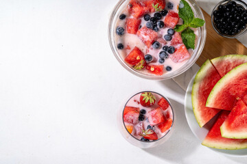 Subak Hwachae cocktail, Korean traditional watermelon punch