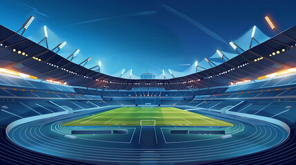 an empty soccer stadium