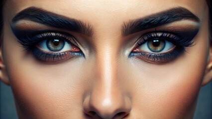 Bold eyebrows with minimal eye makeup