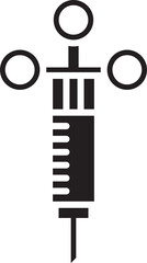 Medical Syringe Glyph Icon