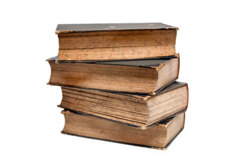 Vintage books isolated on the transparent background