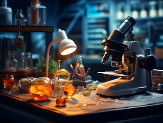 Experimental research on biotechnology and DNA, Smart Farming and Agriculture Innovation Concept, scientific research in the field of biology