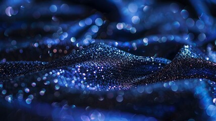 Abstract background wallpaper, glitter on fabric, showcasing the intricate patterns and colors created in the style of particles. The focus is sharp to capture every tiny speck of sparkling texture