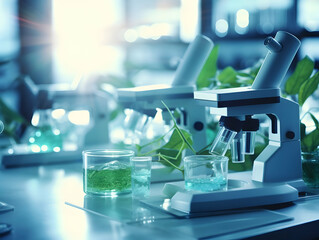 Experimental research on biotechnology and DNA, Smart Farming and Agriculture Innovation Concept, scientific research in the field of biology