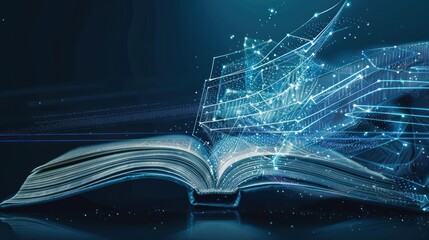Digital Knowledge Rising From an Open Book