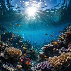 coral reef with fish