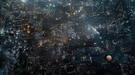 Cosmic Calculations:  A Starry Night Canvas of Math and Astronomy
