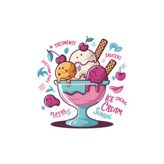 Tasty Ice cream illustrations